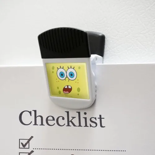Vista 2 de Bob Esponja Sorpresa Frigorífico Imán Magnético Colgante Gancho Notas Snack Clip
