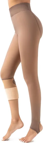 Vista 5 de Romastory - Leggings cálidos de invierno para mujer, elásticos, gruesos, térmicos, con forro polar