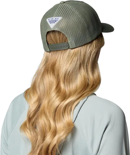 Vista 312 de Columbia Gorra de bola de malla Bandera antigua de malva/blanco/pescado