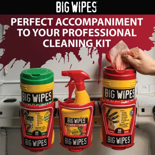 Vista 15 de BIG WIPES Recipiente multisuperficie resistente, paños de limpieza súper absorbentes para manos, superficies y herramientas, recipiente de 80