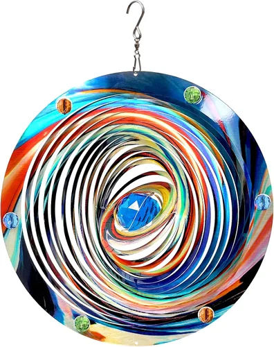 Vista 11 de FONMY - Molinillo de viento de acero inoxidable, regalo para decoración de jardín, interiores y exteriores, manualidades, adornos de 6 pulgadas Mds02