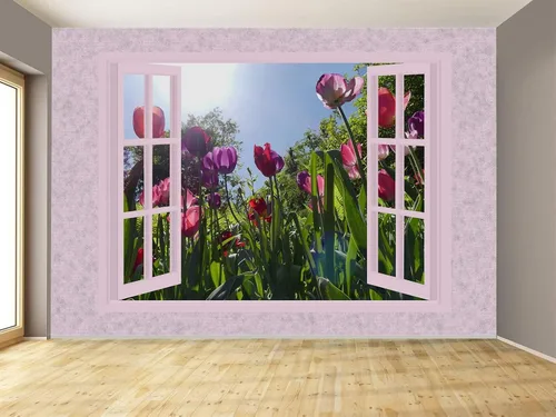 Vista 8 de Murales de pared 3D de estrellas de montañas, cielo nocturno, arte mural para despegar y pegar, calcomanías de pared extraíbles para sala de estar