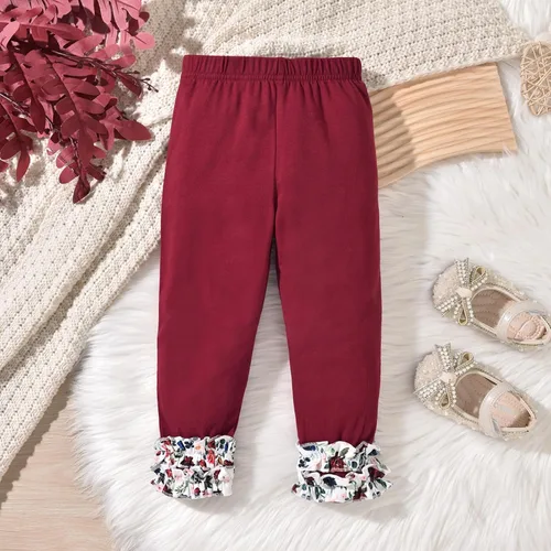 Vista 5 de HINTINA Conjunto de ropa de 2 piezas para niña pequeña con volantes y manga larga