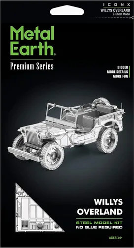 Vista 4 de Fascinations Kit de modelo de metal 3D Willys Overland de la serie Premium de Metal Earth