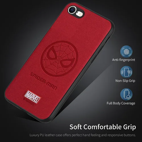 Vista 4 de IRON SPIDER Funda para iPhone SE 2020 y iPhone SE 2022, con personaje de superhéroe compatible con iPhone 8, funda de piel color rojo