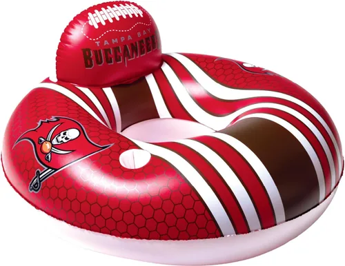Vista 15 de BigMouth 42” Inflatable Pool Floats Officially Licensed NFL Fan Gear Merchandise Back Support Inner Tube for Adults and Teens