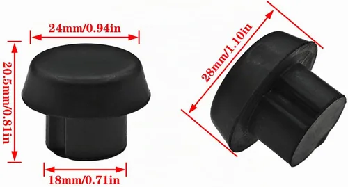 Vista 2 de 8 piezas de cubierta de goma para taco de piscina, cubierta de goma para taco de piscina, accesorios de protección (negro)