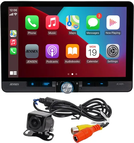 Vista 11 de Jensen J1CA10FL 10.1" Apple CarPlay Android Auto Single/Double DIN inalámbrico Fits single or double DIN, wired or wireless Certified Apple