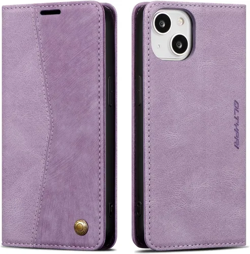 Vista 90 de QLTYPRI Para iPhone Air Case Wallet Con Tarjetero, Vintage PU Cuero Kickstand Cierre Magnético A Prueba De Golpes Folio Libro Funda Para IPhone 17