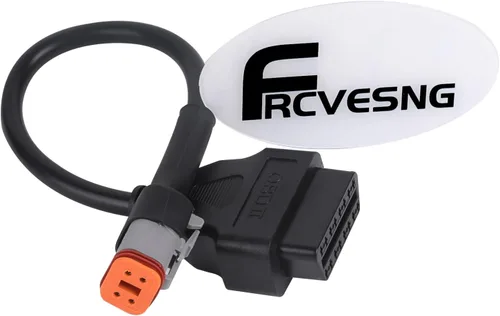 Vista 3 de Adaptador de diagnóstico de la motocicleta de 4 pines OBD2, cable adaptador de escáner de diagnóstico OBDII compatible con Har ley con conector de 4