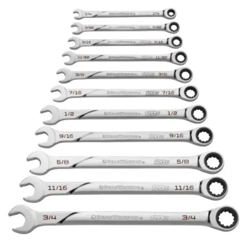Vista 2 de GEARWRENCH Juego de llaves combinadas de trinquete universal 120XP de 7 piezas, SAE - 86452