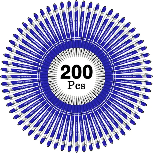 Vista 111 de Hasta 500 bolígrafos personalizados a granel con logotipo de mensaje de nombre comercial, bolígrafos grabados personalizados con lápiz óptico