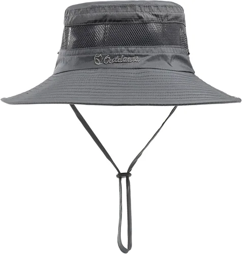 Vista 6 de Wide Sun Hat with UPF 50+ Breathable Protection for Beach Gardening Travel Women Men Beige