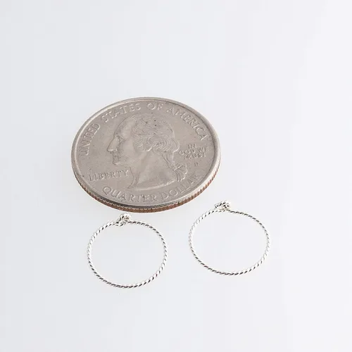 Vista 67 de Aretes de plata de ley abiertos para cartílago, tragus, delgados, calibre 22