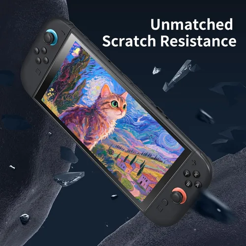 Vista 7 de PERFECTSIGHT Protector de pantalla de vidrio templado con luz azul mate antideslumbrante compatible con Nintendo Switch 2 2025, protección ocular