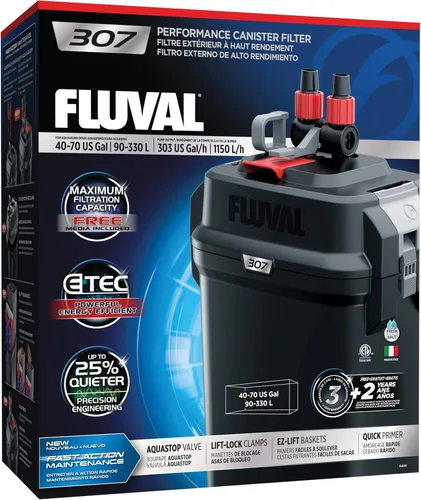 Vista 11 de Fluval 107 Perfomance - Filtro para tanques de hasta 30 galones - Filtro de tanque para acuarios Filtro de recipiente de acuario