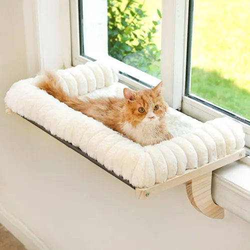 Vista 6 de Cloud-Soft - Percha para ventana de gato, diseño de cremallera Gris