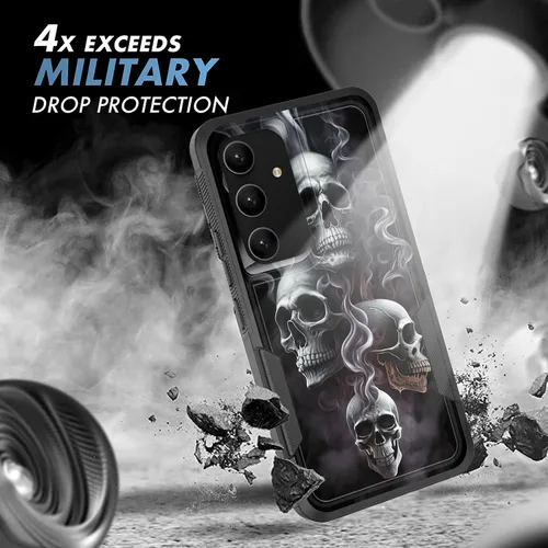 Vista 673 de Funda para Galaxy A14 5G, resistente de doble capa híbrida de policarbonato duro, goma suave, a prueba de golpes, funda protectora resistente