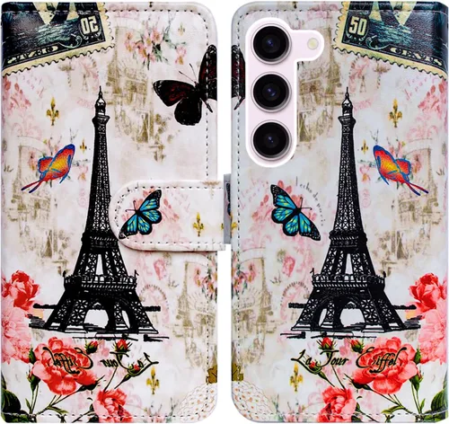 Vista 16 de Bcov Funda para Galaxy S23 Fe, funda de piel con tapa y función atril para Samsung Galaxy S23 FE
