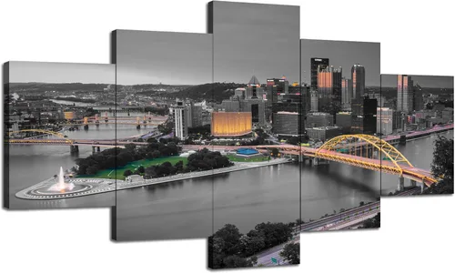Vista 10 de Cawpom Louisiana Arte de Pared en Lienzo, 60x32 pulgadas, Impresión en Lienzo, Cuadros de Nueva Orleans Decoración de Pared, Puente Crescent City