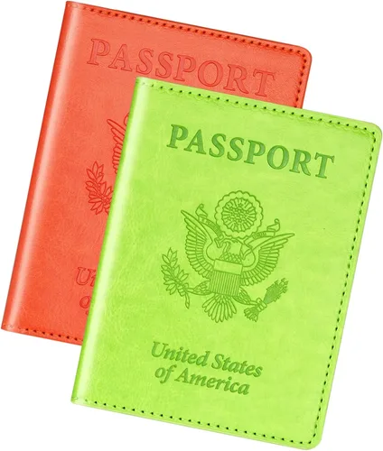 Vista 12 de Herain Soporte para pasaporte para viaje y crucero, 2 piezas, funda para pasaporte, cartera, regalo de viaje, para mujeres, hombres, familia