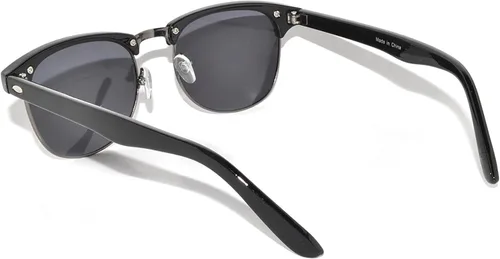 Vista 2 de Owl Semi-Rimless Metal Plastic Mens Womens Sunglasses UV400 Protection Smoke Lens Vintage Retro Sunglasses Womens Mens