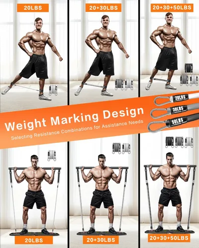 Vista 5 de BBTOPS Tabla Push Up, accesorios de fitness con bandas de resistencia