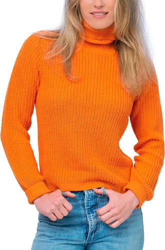 Vista 3 de Suéter de cuello alto naranja para mujer, otoño, para parejas, de gran tamaño, cosplay, disfraces de Halloween
