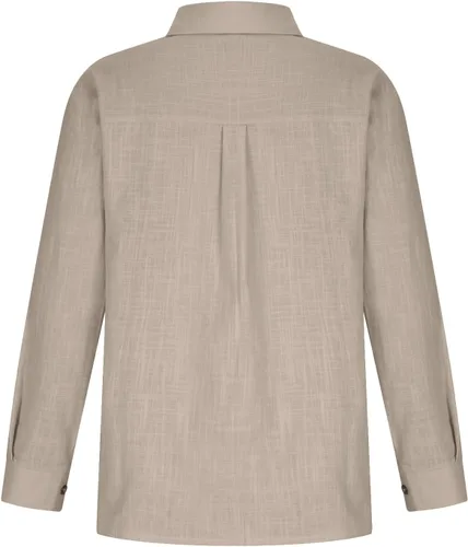 Vista 3 de SMIDOW Camisa de algodón y lino con botones para mujer