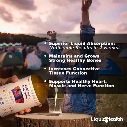 Vista 4 de LIQUIDHEALTH Calcio con magnesio apoyo articular + atención de los niños, calma y enfoque paquete de suplemento de apoyo de memoria para niños