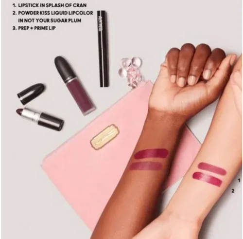Vista 2 de MAC Edición Limitada Kisses & Bows Kit de labios: morado