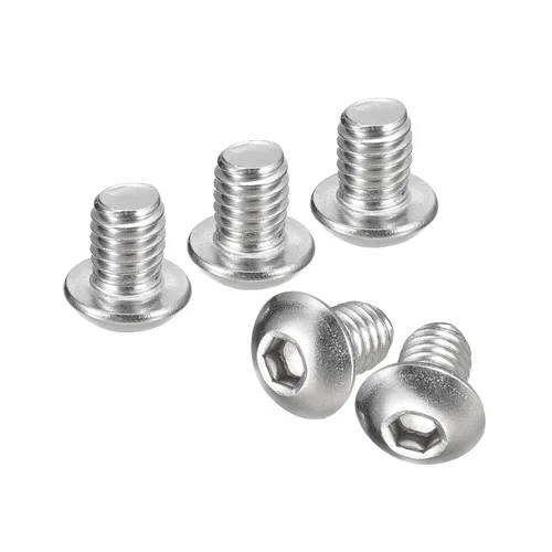 Vista 39 de uxcell Tornillos de cabeza de botón de 1/4-20x1, 25 piezas de tornillos hexagonales de acero inoxidable 304, tornillos de rosca completa