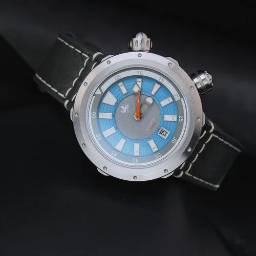 Vista 6 de PHOIBOS Vortex - Reloj de buceo automático antimagnético para hombre, 656.2 ft, resistente al agua, con orejetas ocultas y coronas dobles con bisel