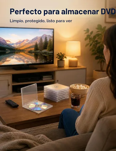 Vista 9 de Paquete de 25 estuches transparentes de 0.409 in, disco individual estándar