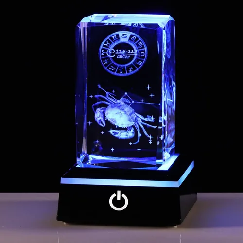 Vista 12 de Regalos de astrología del zodiaco Capricornio con cristales 3D para mujeres y hombres, figura de cristal de Capricornio, decoración de constelación