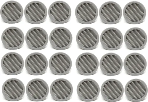 Vista 13 de 2.5 "rejilla redonda de plástico Soffit rejilla de ventilación de aire para reptiles cubierta (6, blanco)
