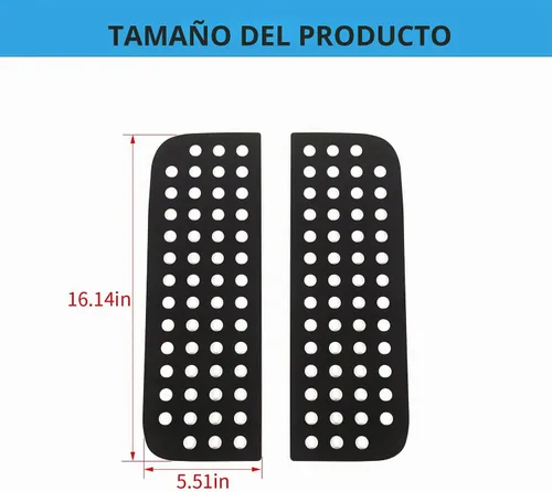 Vista 6 de Hoolcar Calcomanías para ventana de puerta trasera, cubierta de panel de vidrio de aleación de aluminio para Jeep Wrangler JL 2018-2021 y Unlimited