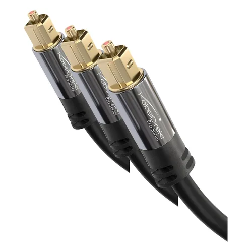 Vista 10 de KabelDirekt TOSLINK - Cable de audio óptico de 1.5 pies - Cable de fibra óptica, cable óptico de audio digital S/PDIF para barra de sonido, sistemas