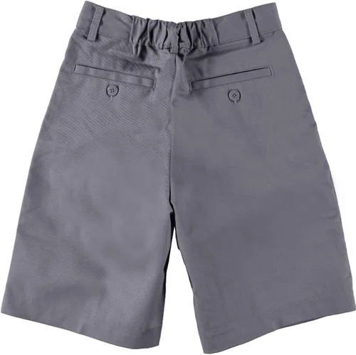 Vista 3 de Universal - Pantalones cortos plisados para uniforme escolar, Gris, 2T