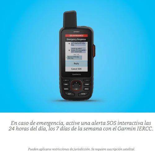 Vista 5 de Garmin GPSMAP 67i GPS de mano resistente con tecnología satelital inReach®, mensajería bidireccional, SOS interactivo, mapeo