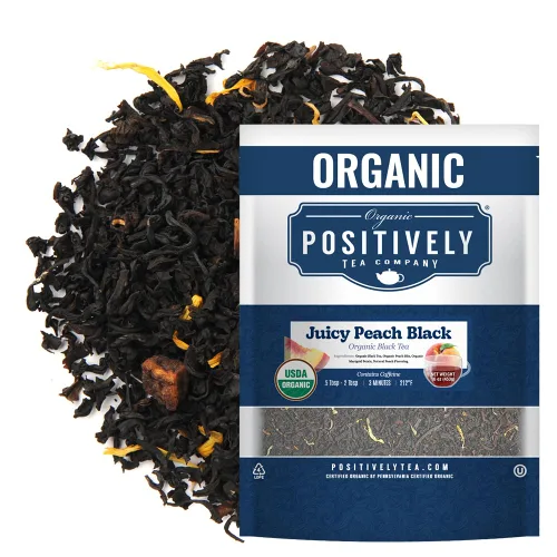 Vista 45 de Bolsas de hojas sueltas para té. Orgánicas por USDA. Positively Tea LLC.