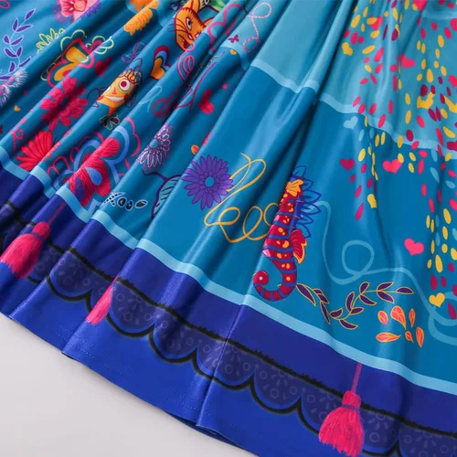 Vista 6 de Akokvlar Vestido de disfraz de princesa para niñas conjunto de disfraces de princesa para Halloween