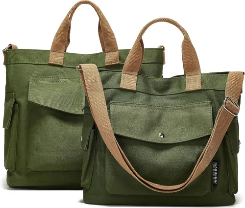 Vista 3 de Bolsas de lona para mujer, bolsa de mano, elegante bolsa de mensajero, bolso cruzado casual, bolso de mano, bolso de lona 2023
