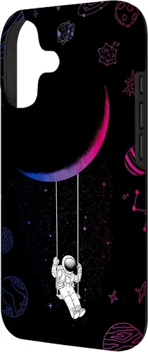 Vista 2 de Astronaut Moon Bisexual Flag Space LGBTQ Gay Pride Ally Bi Case for iPhone 17