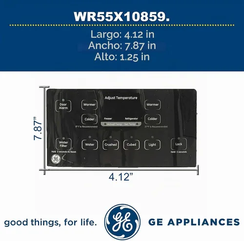 Vista 4 de GE WR55X10859 - Conjunto de dispensador de interfaz OEM original (negro) para refrigeradores GE