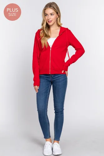 Vista 2 de OLLIE ARNES Sudadera térmica larga con capucha y cremallera para mujer.