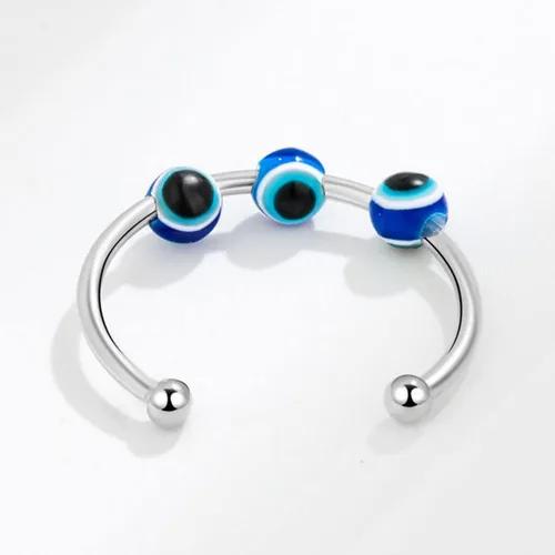 Vista 52 de Anillo de plata 925, anillos de plata ajustables para mujer, anillos de pulgar abiertos, anillos de circonio, anillos ajustables, anillos abiertos