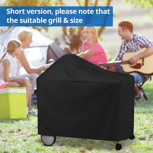 Vista 7 de SunPatio Funda impermeable para parrilla Weber de 22 pulgadas para parrilla Weber Performer Premium Deluxe, RecTeq, Char-Griller, en comparación