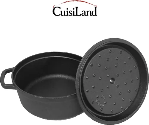 Vista 8 de Cuisiland Horno holandés de hierro fundido 4QT con tapa