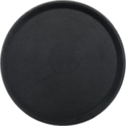 Vista 3 de Carlisle FoodService Products 1100GL004 GripLite Bandeja redonda antideslizante con forro de goma, 11 pulgadas de diámetro, color negro